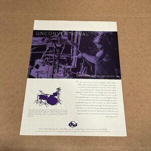 Dave Abbruzzese of Pearl Jam - DW DRUMS - 1992 Print Advertisement